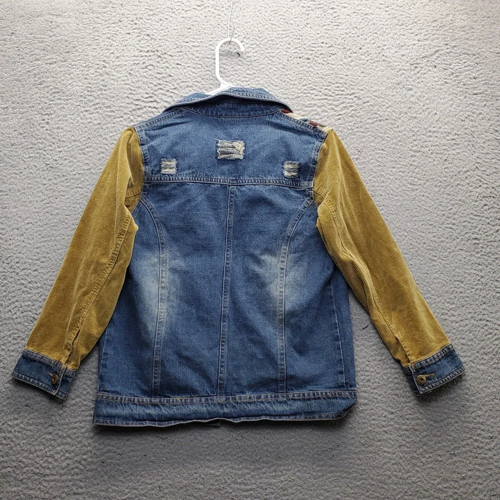 Erythia Trading Color Den Upcycle Alien Jacket Unisex M Multi‎ Corduroy Sleeve